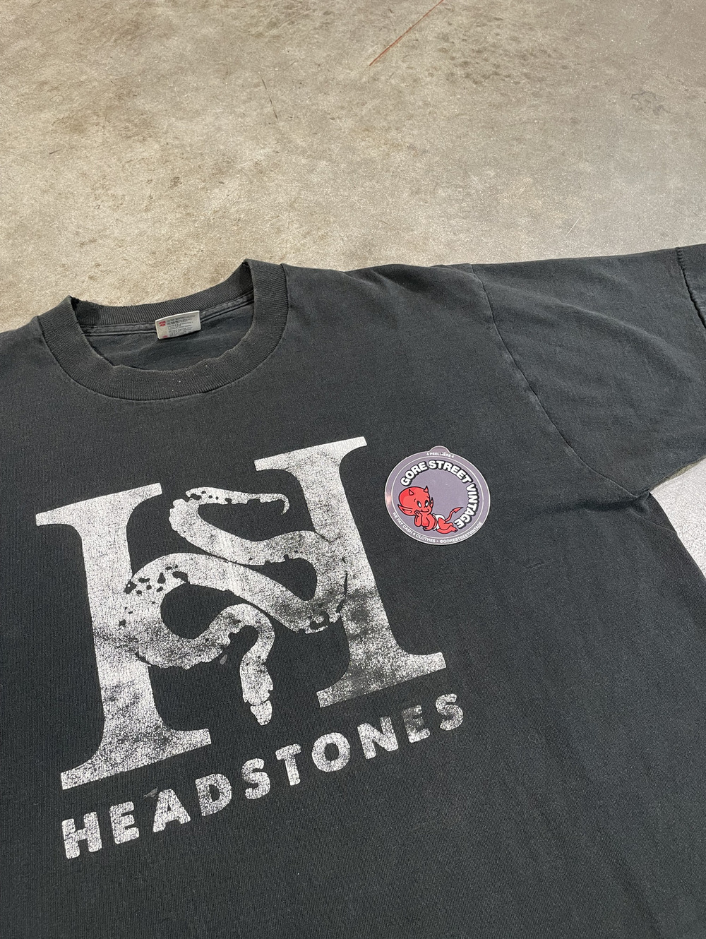 Vintage 90s Headstones faded distressed thrashed Tee 23x30